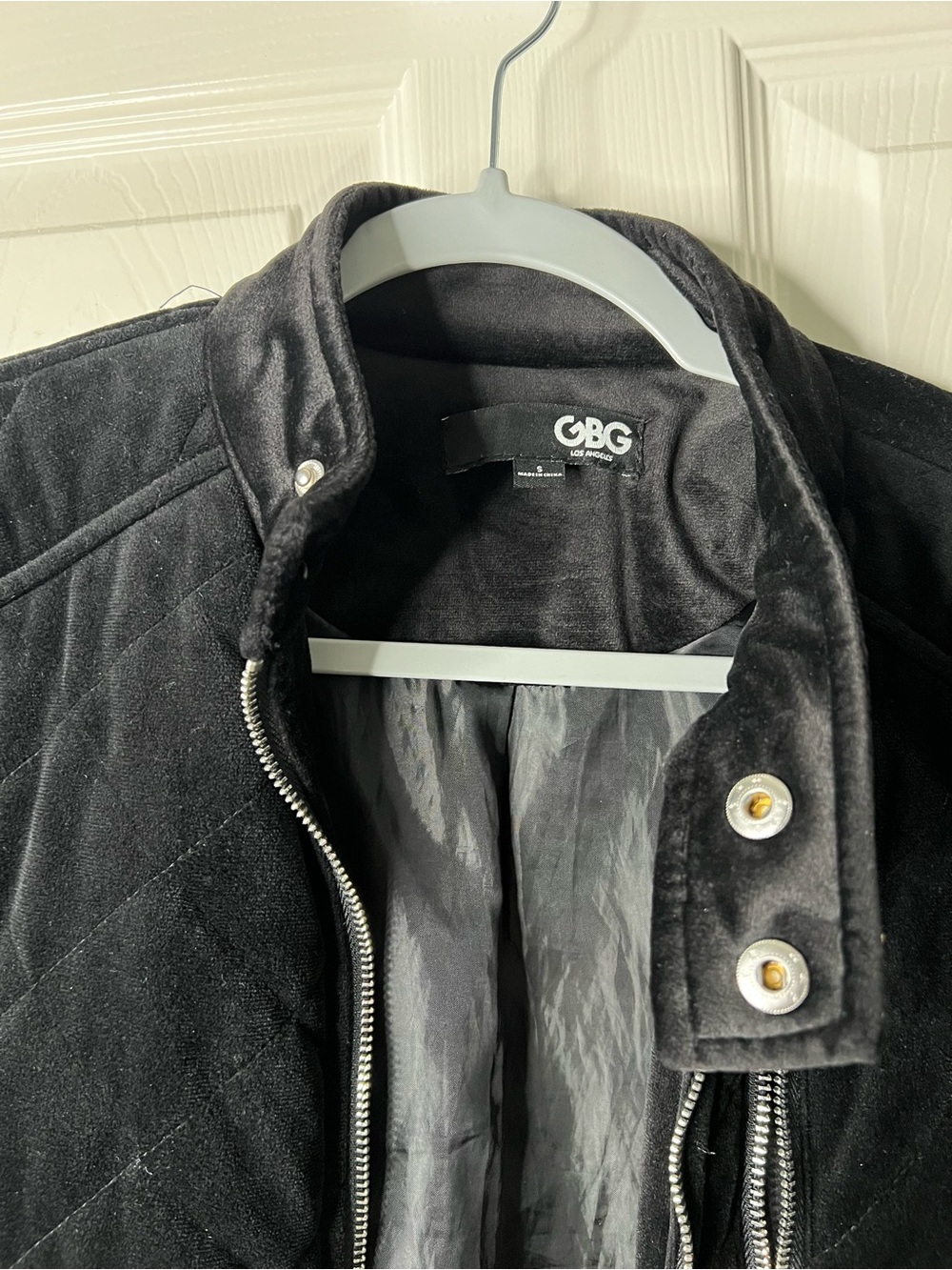 GBG Los Angeles Black Quilted Bomber Jacket